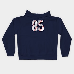 Vintage #85 Baseball Laces Baseball Mom Jersey Love Baseball Kids Hoodie